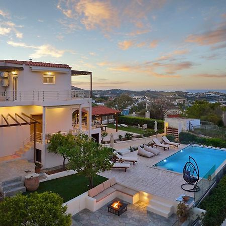 Spacious Villa With Private Eco-Pool And Panoramic Sea View Agia Pelagia Eksteriør bilde