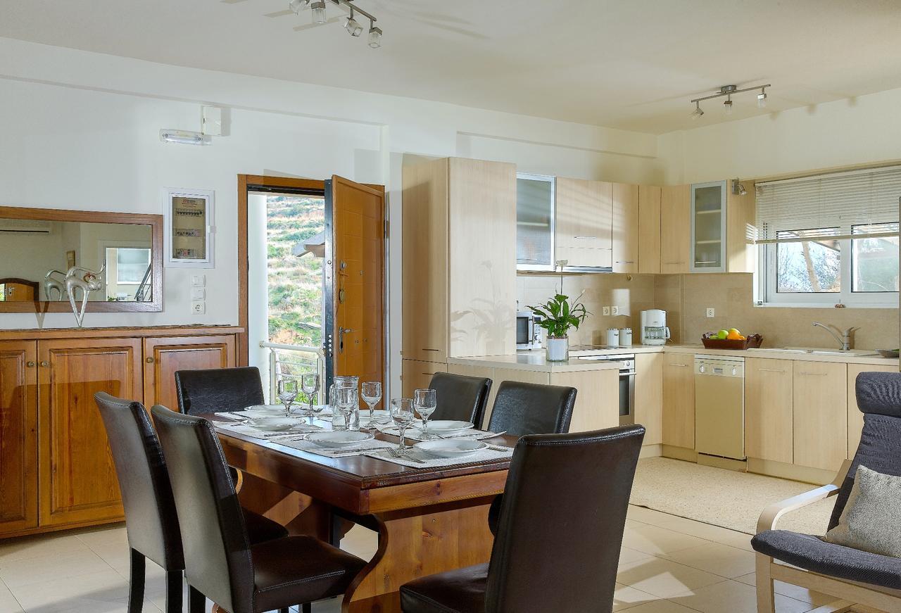 Spacious Villa With Private Eco-Pool And Panoramic Sea View Agia Pelagia Eksteriør bilde